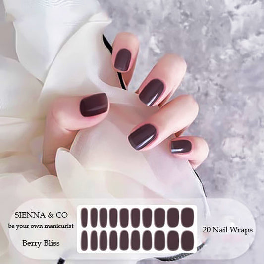 BERRY BLISS - SEMICURED GEL NAIL WRAP KIT