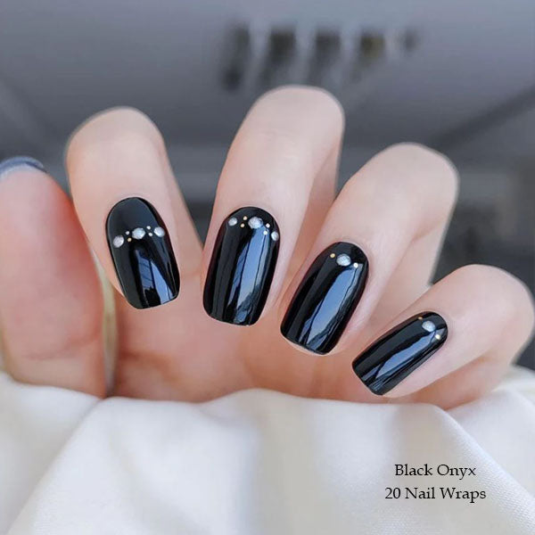 BLACK ONYX - SEMICURED GEL NAIL WRAP KIT