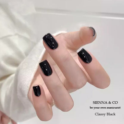 CLASSY BLACK - SEMICURED GEL NAIL WRAP KIT