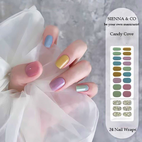 CANDY COVE - SEMICURED GEL NAIL WRAP KIT