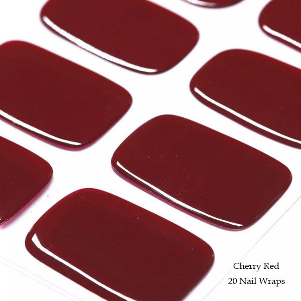 CHERRY RED - SEMICURED GEL NAIL WRAP KIT