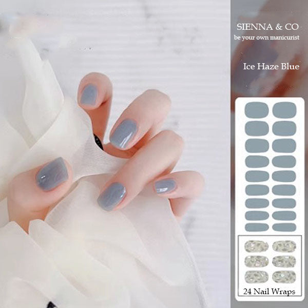 ICE HAZE BLUE - SEMICURED GEL NAIL WRAP KIT