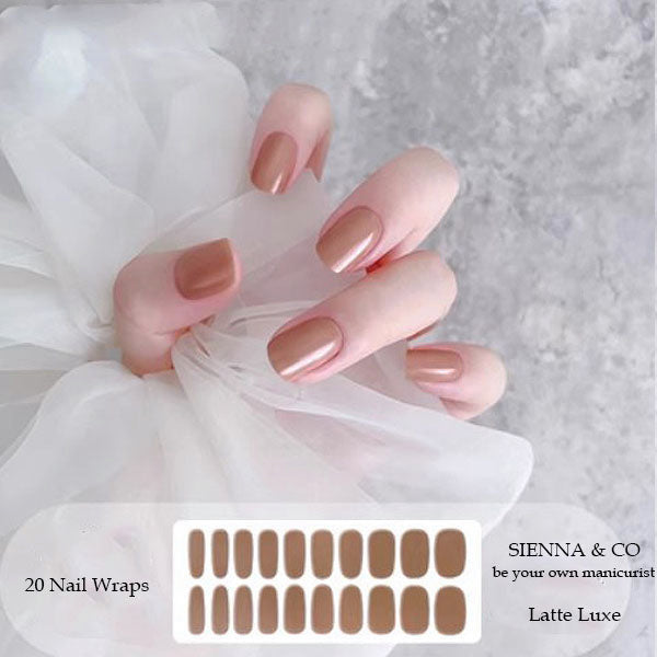 LATTE LUXE - SEMICURED GEL NAIL WRAP KIT