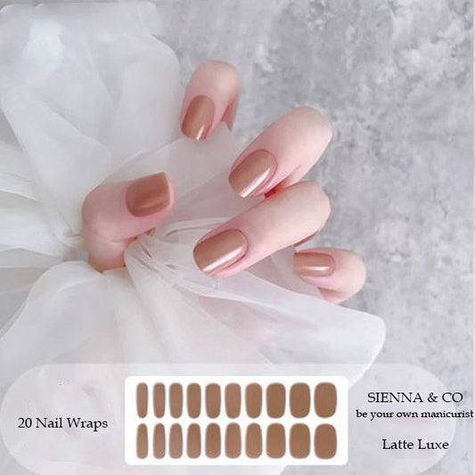 LATTE LUXE - SEMICURED GEL NAIL WRAP KIT