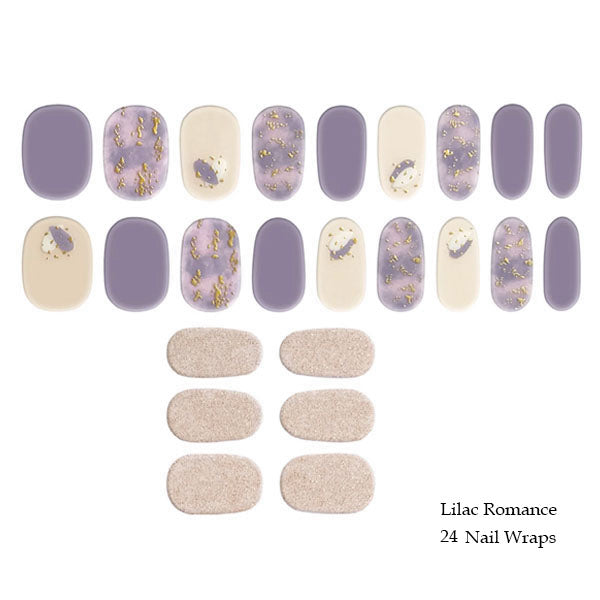 LILAC ROMANCE - SEMICURED GEL NAIL WRAP KIT