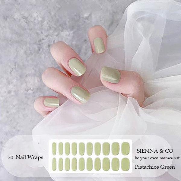 PISTASCHIO GREEN - SEMICURED GEL NAIL WRAP KIT