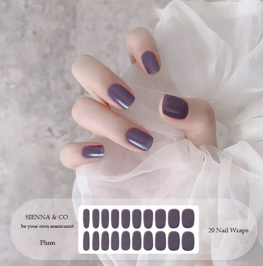 PLUM - SEMICURED GEL NAIL WRAP KIT