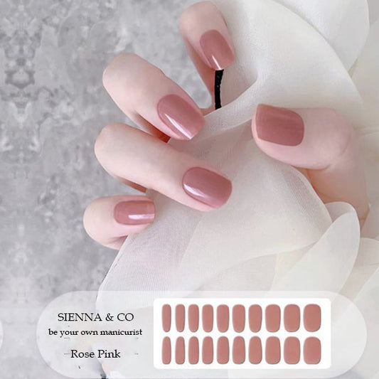 ROSE PINK - SEMICURED GEL NAIL WRAP KIT