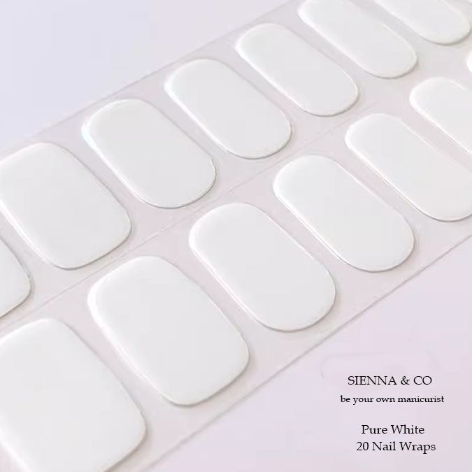 PURE WHITE - SEMICURED GEL NAIL WRAP KIT